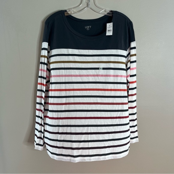 LOFT Tops - LOFT NEW Size XL Stripe Long Sleeve T-Shirt Tee